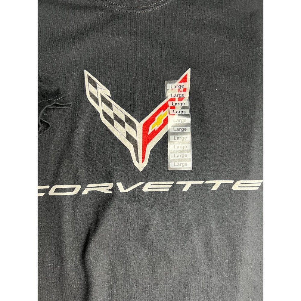Chevy Corvette T Shirt Tee Mens Large L Black Short Sleeve Crew Neck New NWOT